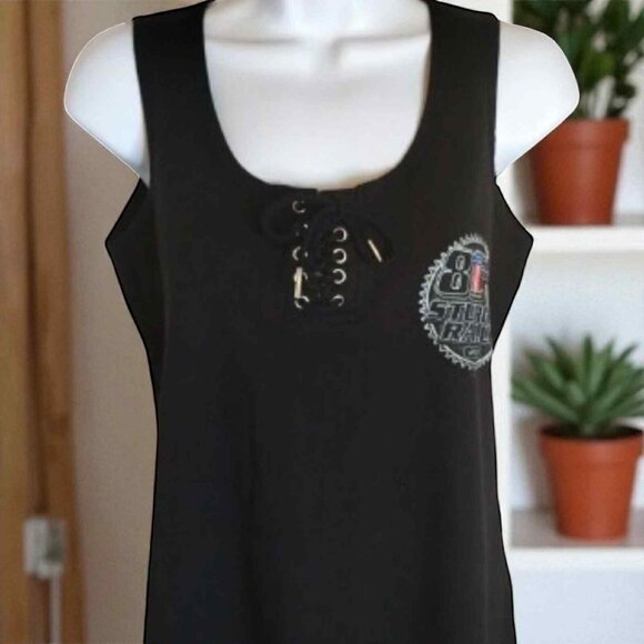 2021 Sturgis Harley-Davidson® Women's 81st Rally Patch Black Tank Top Med - Picture 1 of 5